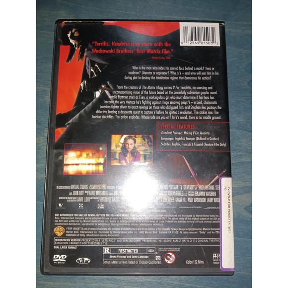V for Vendetta DVD - Picture 2 of 3